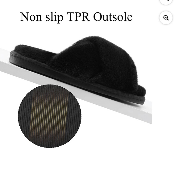 Cozy Black Faux Fur Women's Slippers Size 9-9.5 (40-41)
Mtp(18) - Picture 7 of 8